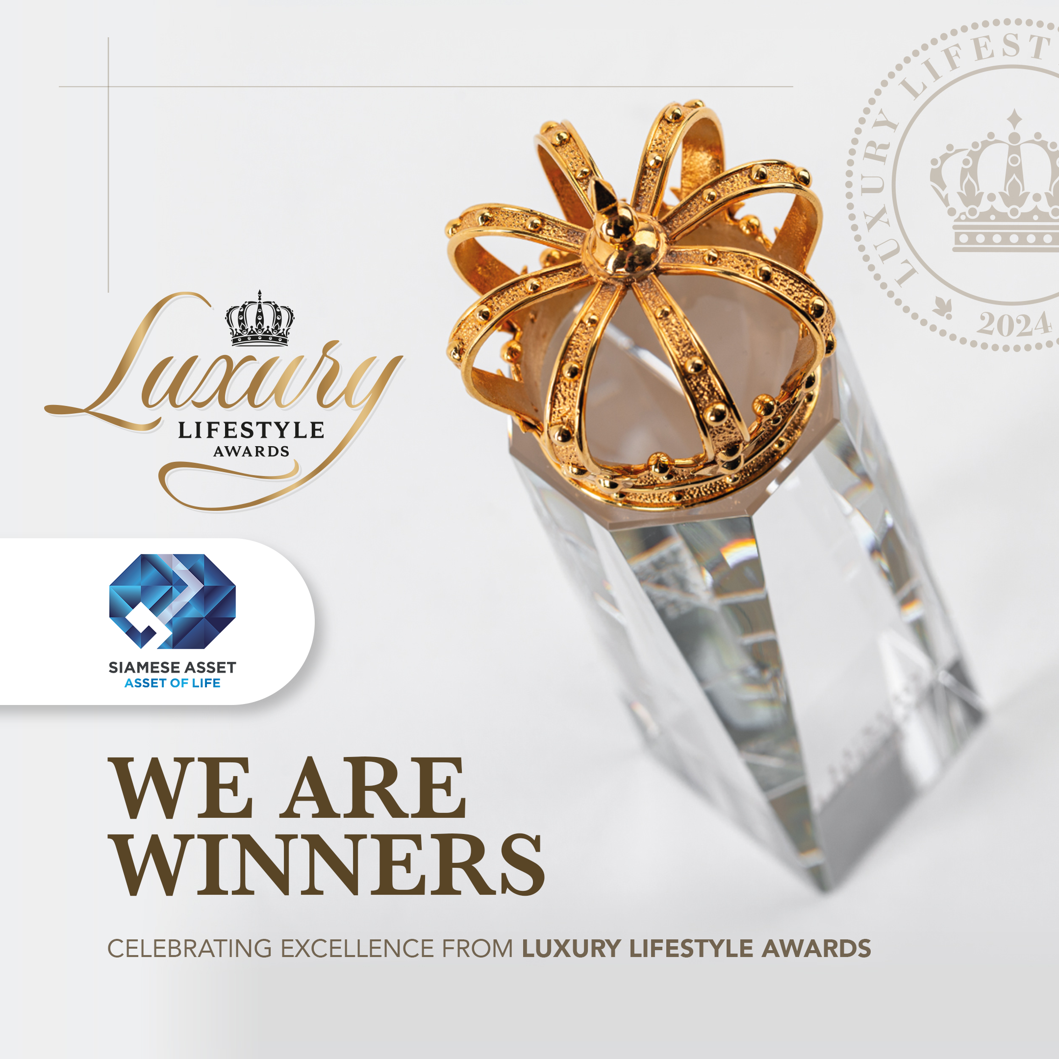 SA สุดยอด! คว้า 3 รางวัลใหญ่ระดับโลกตอกย้ำผู้นำอสังหาริมทรัพย์ Luxury เติบโตยั่งยืน